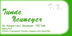 tunde neumeyer business card